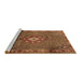 Sideview of Machine Washable Persian Brown Traditional Rug, wshtr789brn