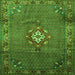 Serging Thickness of Persian Green Traditional Rug, tr789grn