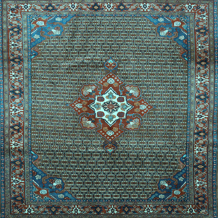 Square Persian Light Blue Traditional Rug, tr789lblu