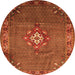 Square Persian Orange Traditional Rug, tr789org