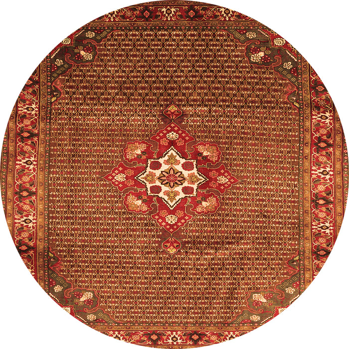 Machine Washable Persian Orange Traditional Area Rugs, wshtr789org