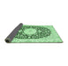 Sideview of Medallion Emerald Green Traditional Rug, tr78emgrn