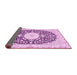 Sideview of Medallion Pink Traditional Rug, tr78pnk