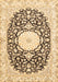 Machine Washable Medallion Brown Traditional Rug, wshtr78brn