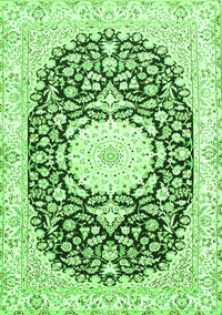 Medallion Green Traditional Rug, tr78grn