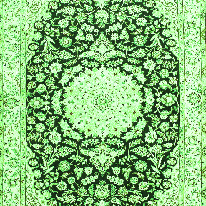 Medallion Green Traditional Rug, tr78grn