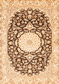 Medallion Orange Traditional Rug, tr78org