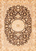 Medallion Orange Traditional Rug, tr78org