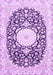 Machine Washable Medallion Purple Traditional Area Rugs, wshtr78pur