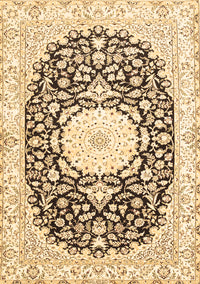 Medallion Brown Traditional Rug, tr78brn