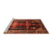 Sideview of Machine Washable Traditional Saffron Red Rug, wshtr79