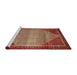 Sideview of Machine Washable Traditional Tomato Red Rug, wshtr790