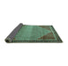 Sideview of Persian Turquoise Traditional Rug, tr790turq