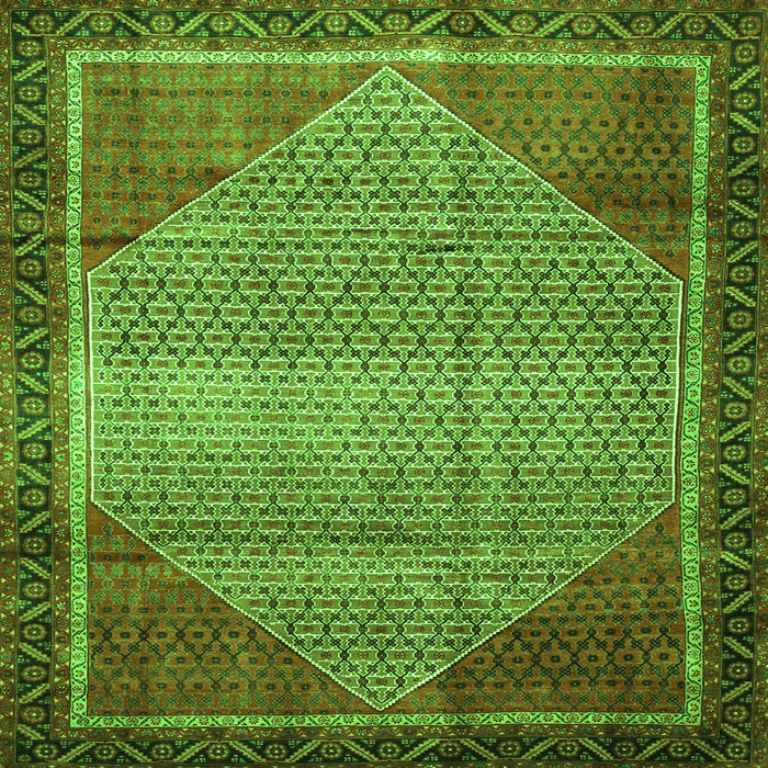Serging Thickness of Persian Green Traditional Rug, tr790grn
