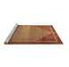 Sideview of Machine Washable Persian Brown Traditional Rug, wshtr790brn