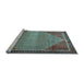 Sideview of Machine Washable Persian Light Blue Traditional Rug, wshtr790lblu