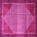 Square Persian Pink Traditional Rug, tr790pnk