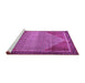 Sideview of Machine Washable Persian Purple Traditional Area Rugs, wshtr790pur