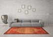 Machine Washable Persian Orange Traditional Area Rugs in a Living Room, wshtr790org