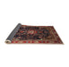 Sideview of Traditional Orange Salmon Pink Persian Rug, tr791