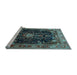 Sideview of Machine Washable Persian Light Blue Traditional Rug, wshtr791lblu