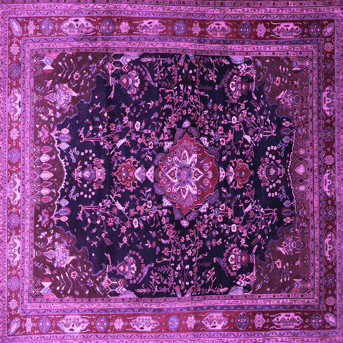 Square Persian Purple Traditional Rug, tr791pur