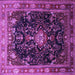 Square Persian Purple Traditional Rug, tr791pur