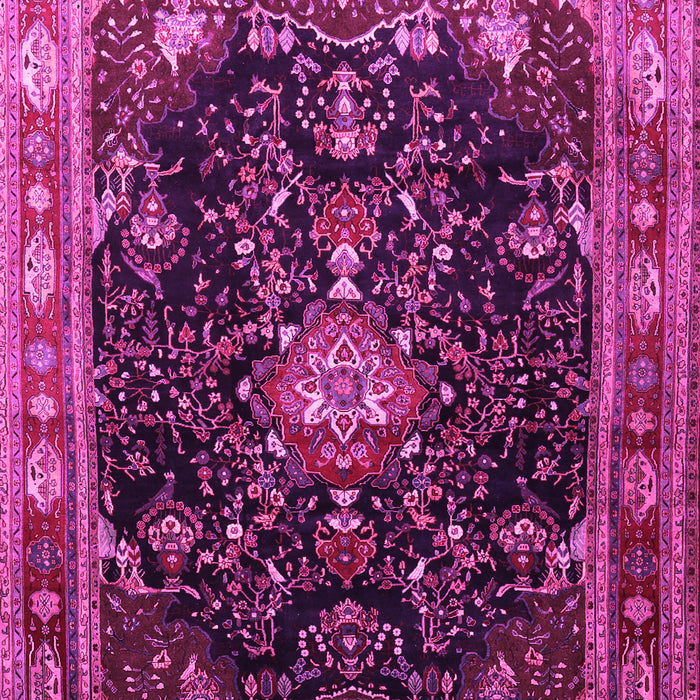 Machine Washable Persian Pink Traditional Rug, wshtr791pnk