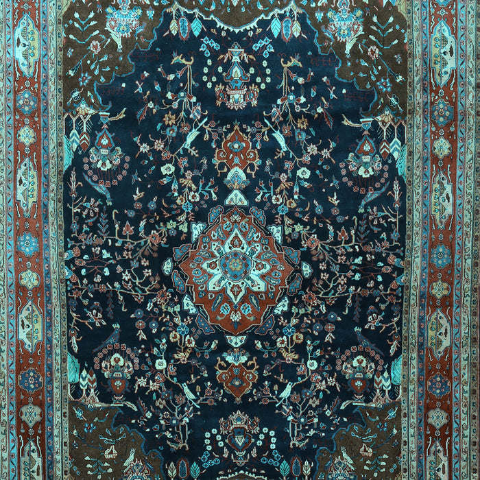 Machine Washable Persian Light Blue Traditional Rug, wshtr791lblu