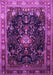 Machine Washable Persian Purple Traditional Area Rugs, wshtr791pur