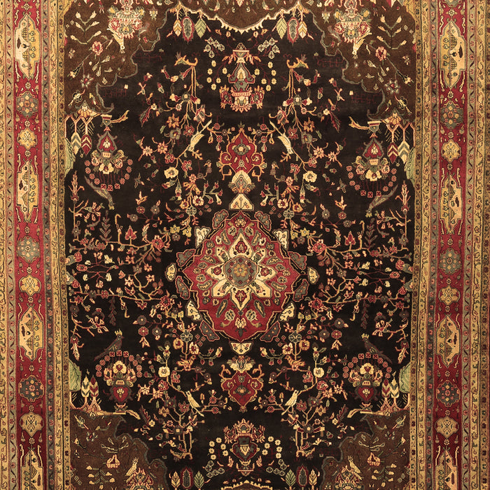 Machine Washable Persian Brown Traditional Rug, wshtr791brn