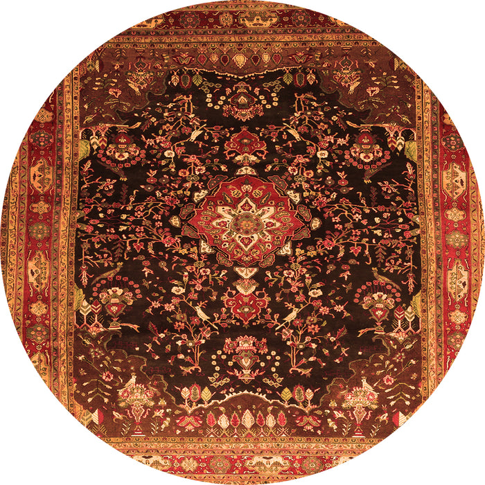 Machine Washable Persian Orange Traditional Area Rugs, wshtr791org