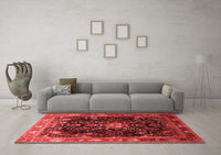 Machine Washable Persian Red Traditional Rug, wshtr791red