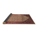 Sideview of Traditional Saffron Red Persian Rug, tr792