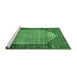 Sideview of Machine Washable Persian Emerald Green Traditional Area Rugs, wshtr792emgrn