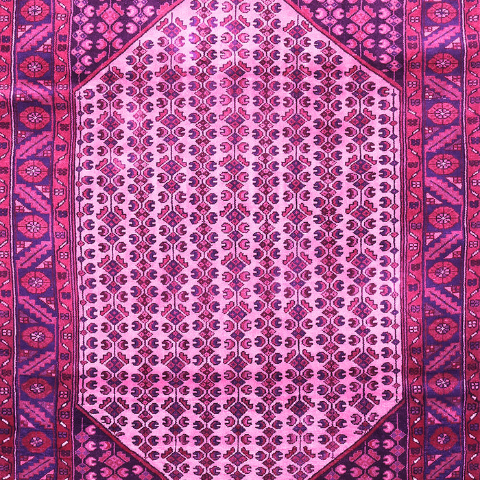 Machine Washable Persian Pink Traditional Rug, wshtr792pnk