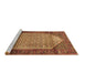 Sideview of Machine Washable Persian Brown Traditional Rug, wshtr792brn