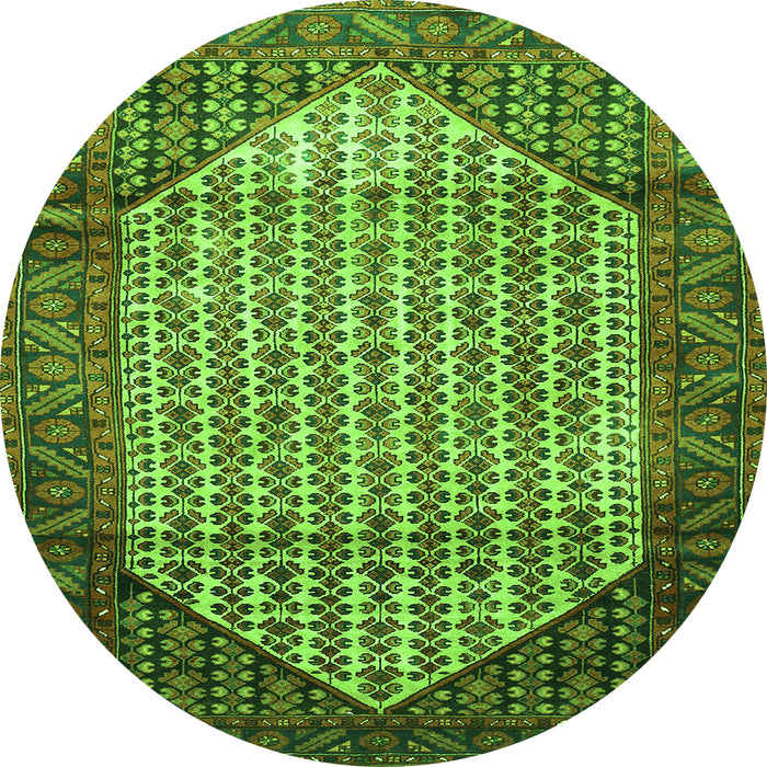 Machine Washable Persian Green Traditional Area Rugs, wshtr792grn