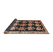 Sideview of Traditional Dark Brown Persian Rug, tr793