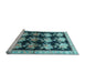 Sideview of Machine Washable Persian Light Blue Traditional Rug, wshtr793lblu