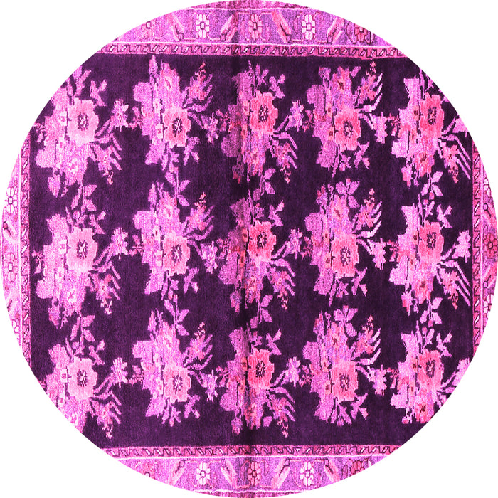 Round Persian Pink Traditional Rug, tr793pnk