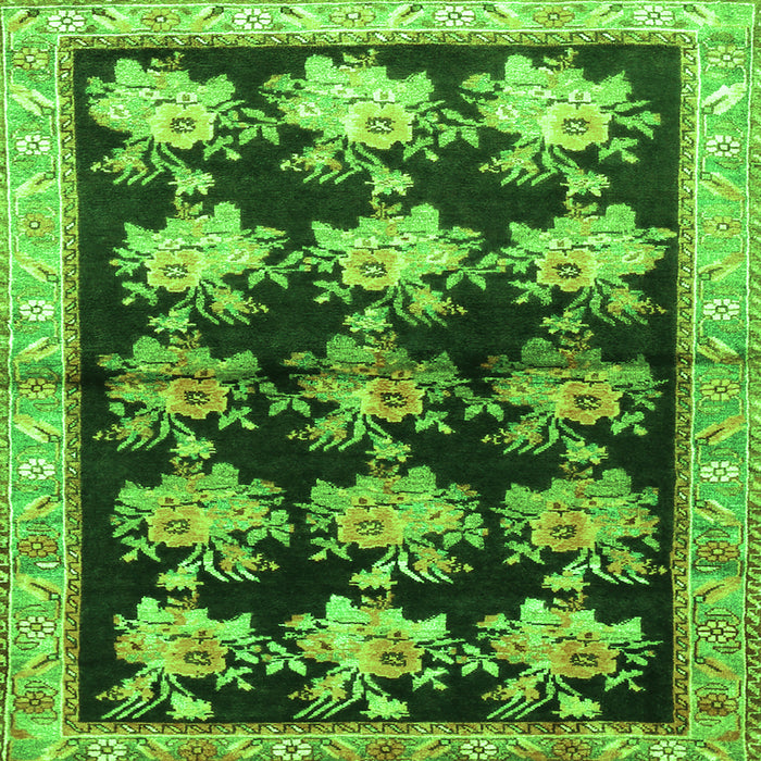 Serging Thickness of Persian Green Traditional Rug, tr793grn