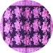 Round Persian Purple Traditional Rug, tr793pur