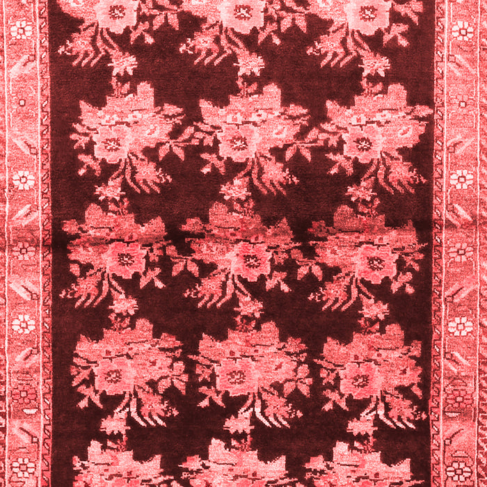 Machine Washable Persian Red Traditional Rug, wshtr793red
