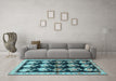 Machine Washable Persian Light Blue Traditional Rug in a Living Room, wshtr793lblu