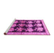 Sideview of Machine Washable Persian Pink Traditional Rug, wshtr793pnk