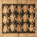 Square Persian Brown Traditional Rug, tr793brn