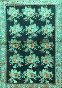 Persian Turquoise Traditional Rug, tr793turq