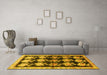 Machine Washable Persian Yellow Traditional Rug in a Living Room, wshtr793yw