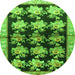 Square Persian Green Traditional Rug, tr793grn